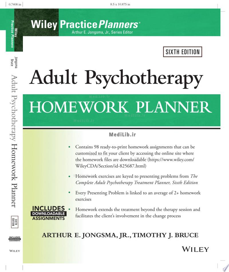 Adult Psychotherapy Homework Planner